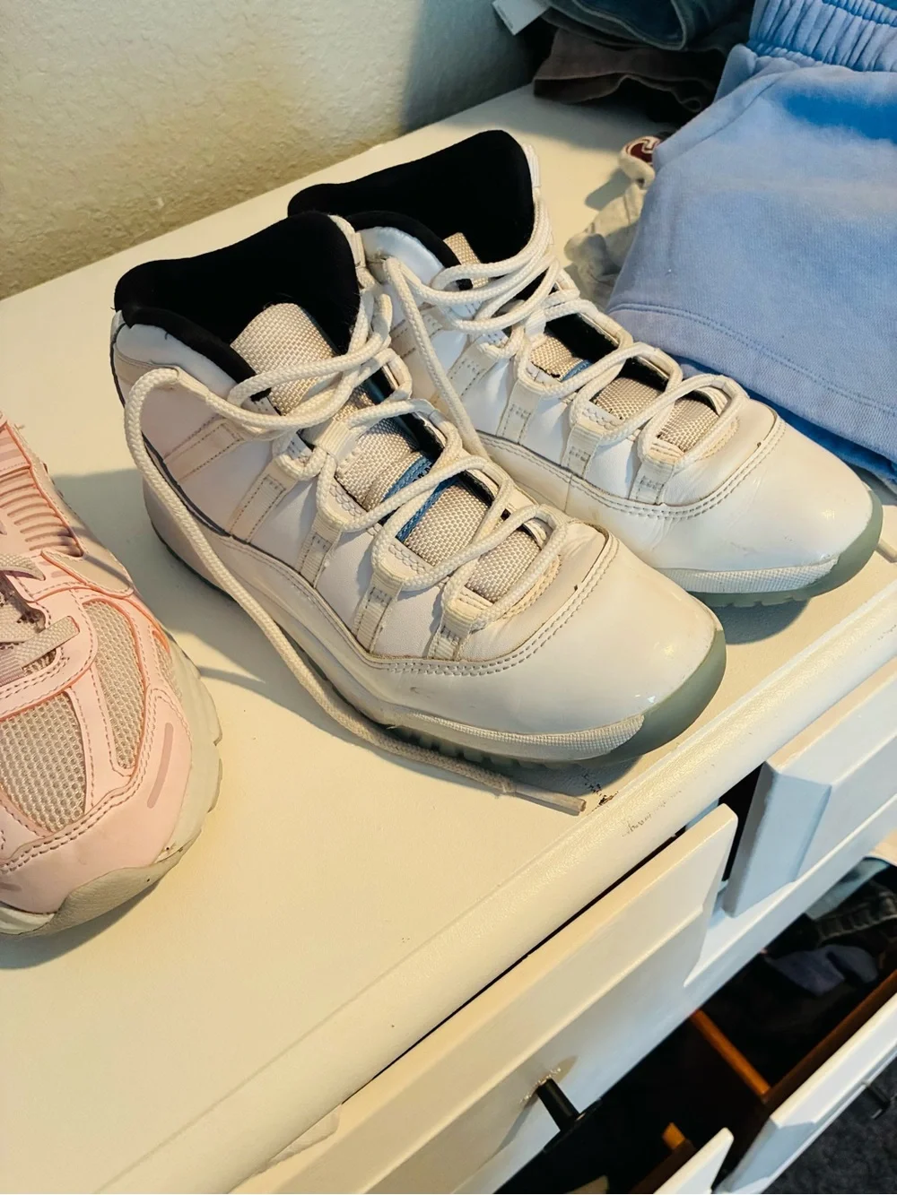 Jordan Kids White and Black Low-Top Sneakers